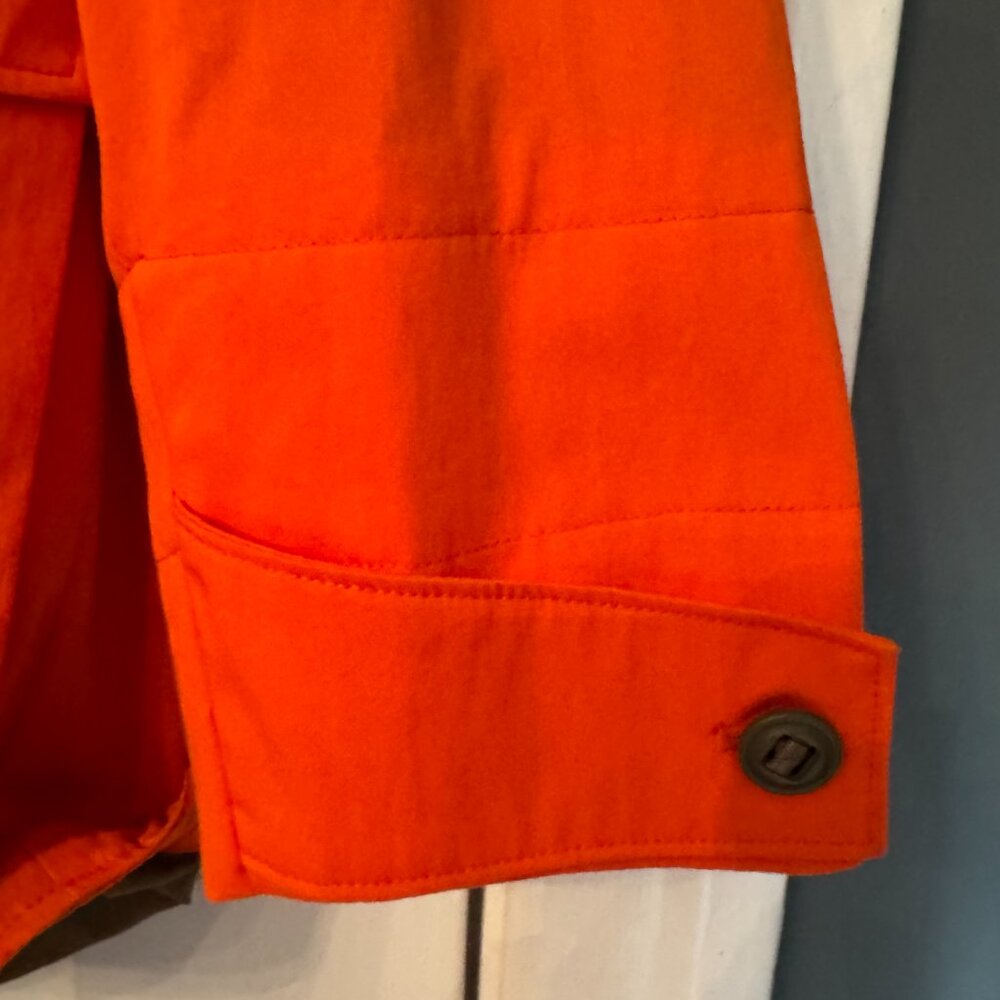 J Crew. Fishermans Jacket w/hood in Orange Size Medium - Picture 4 of 10